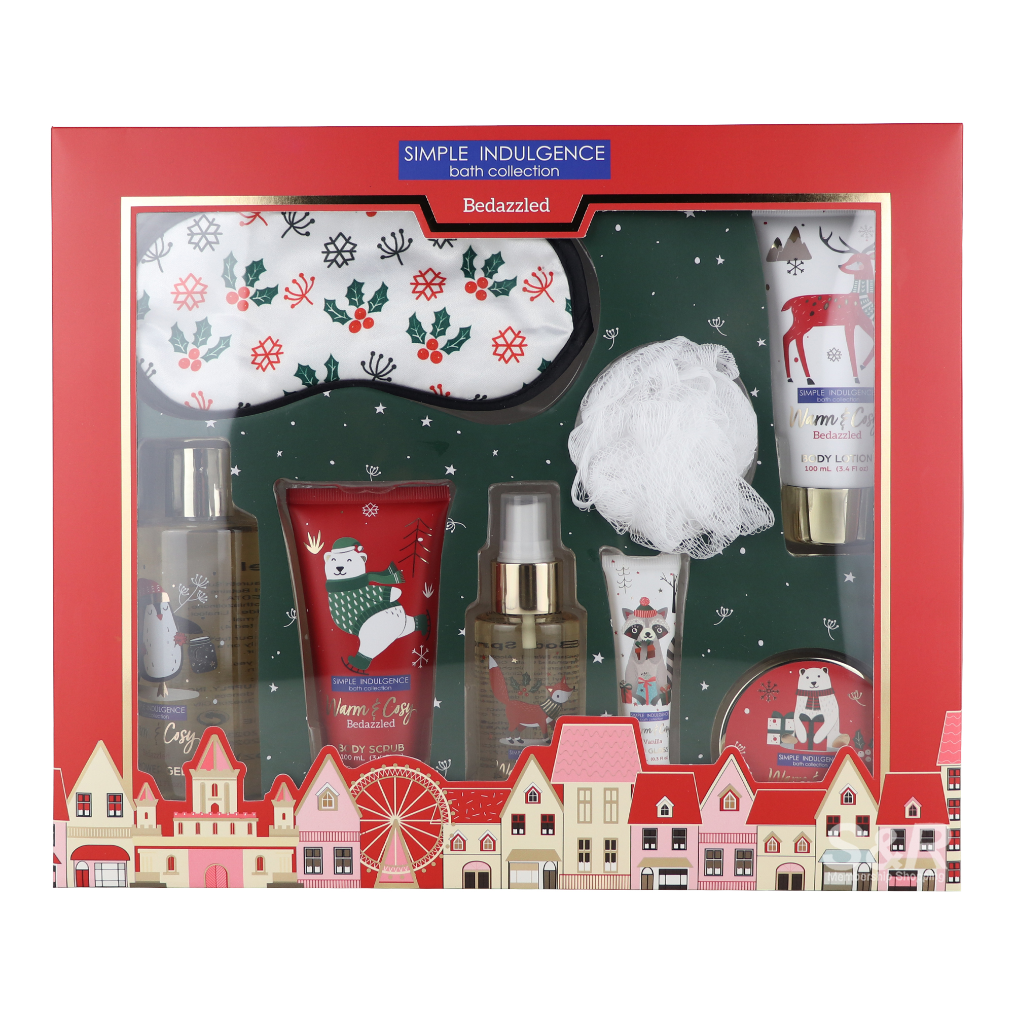Simple Indulgence Bedazzled Holiday Bath Set Collection